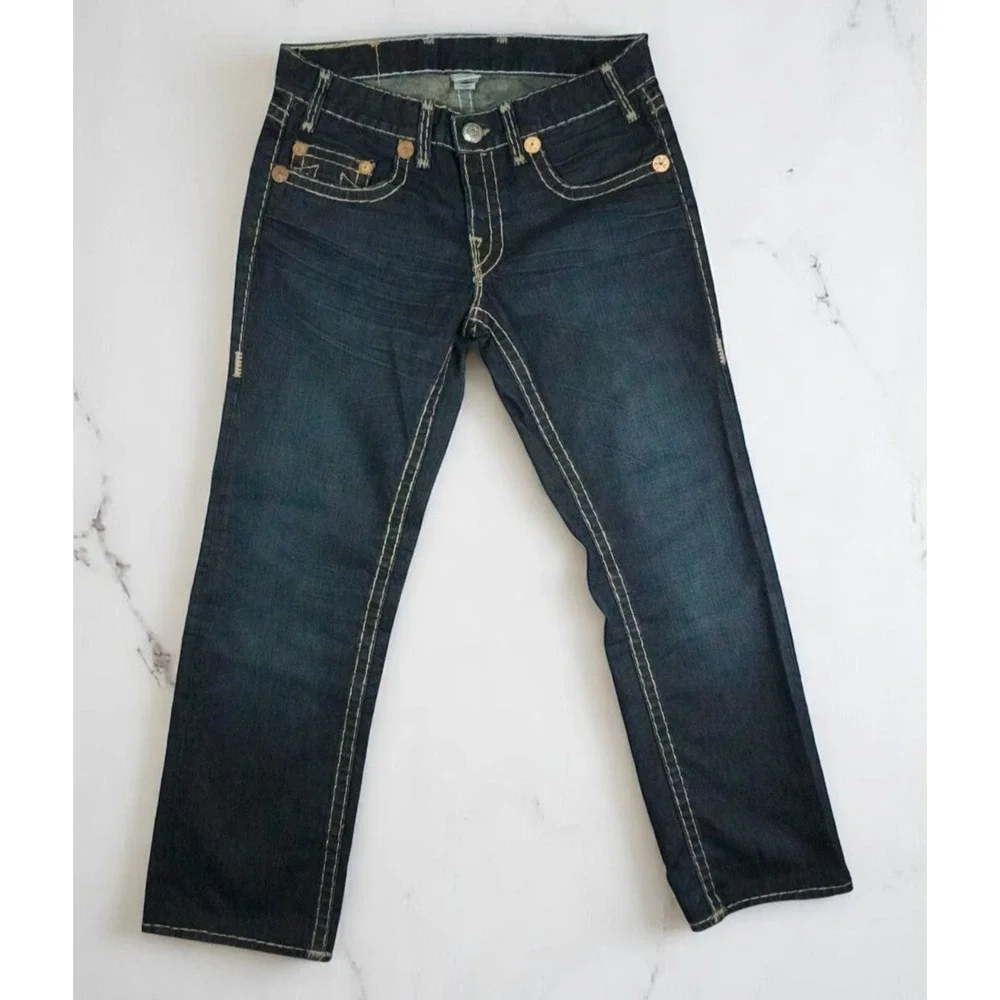 True Religion Brand Jeans Men’s 34 | Dark Wash Straight Leg | Made in USA